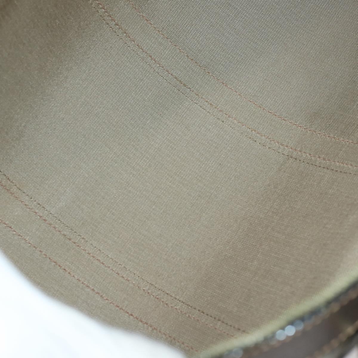 GUCCI GG Supreme Web Sherry Line Boston Bag PVC Beige Gold Auth 152565