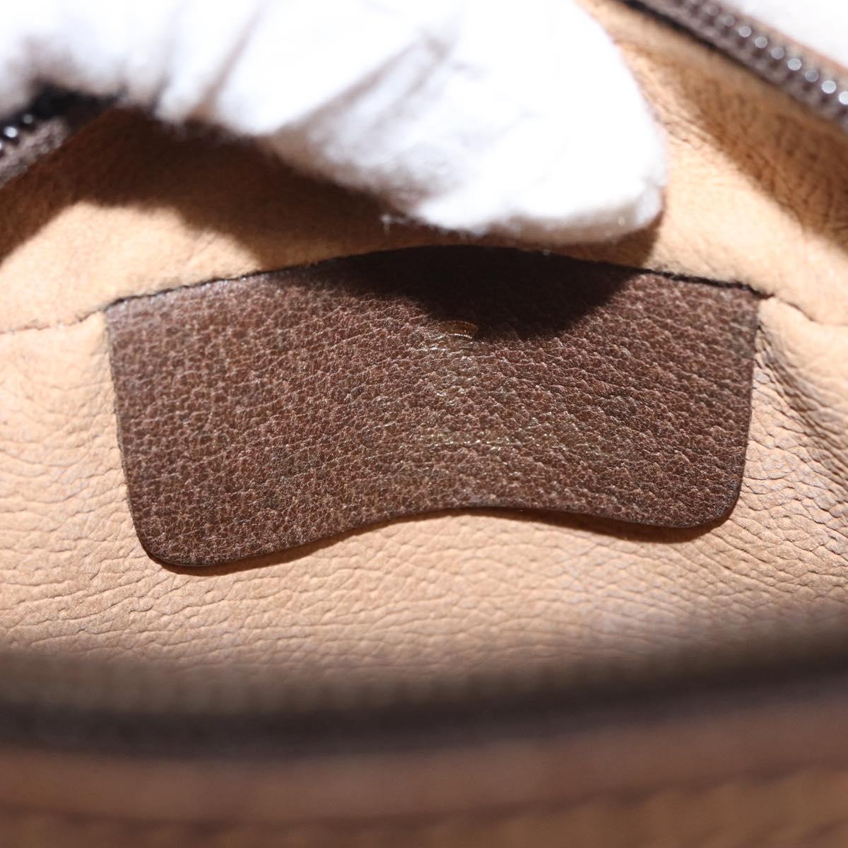 GUCCI GG Supreme Web Sherry Line Bag PVC Beige Red 119 02 087 Auth 152569