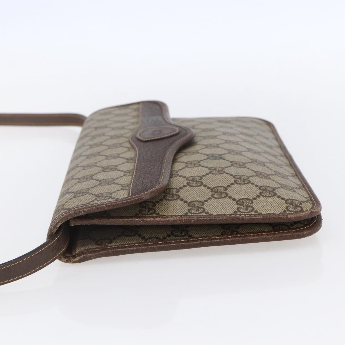 GUCCI GG Supreme Shoulder Bag PVC Beige Gold 004 904 0671 Auth 152570