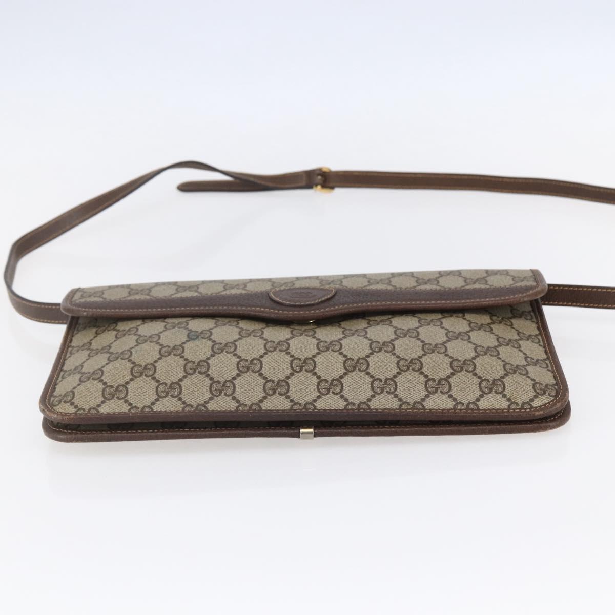 GUCCI GG Supreme Shoulder Bag PVC Beige Gold 004 904 0671 Auth 152570