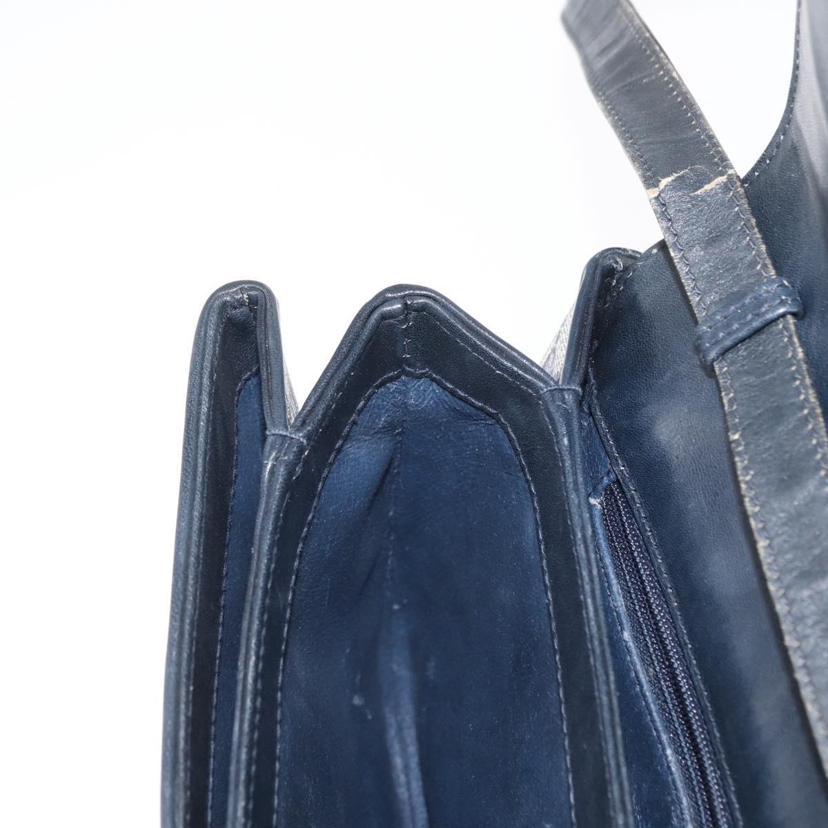 GUCCI GG Supreme Shoulder Bag PVC Navy Gold 004 106 0024 Auth 152571