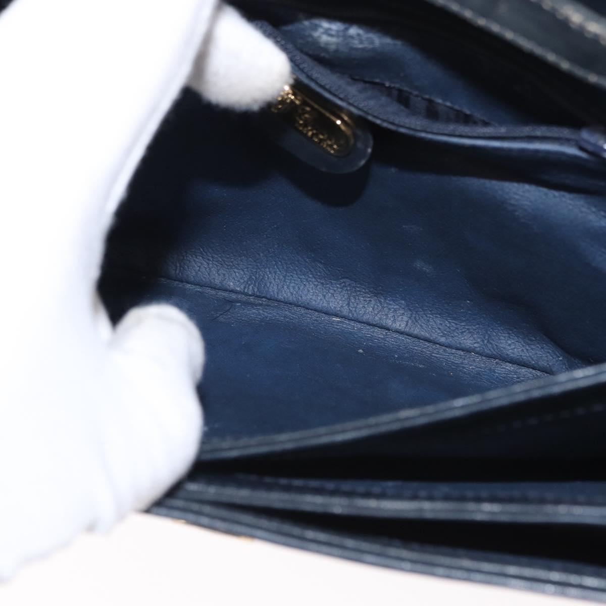 GUCCI GG Supreme Shoulder Bag PVC Navy Gold 004 106 0024 Auth 152571