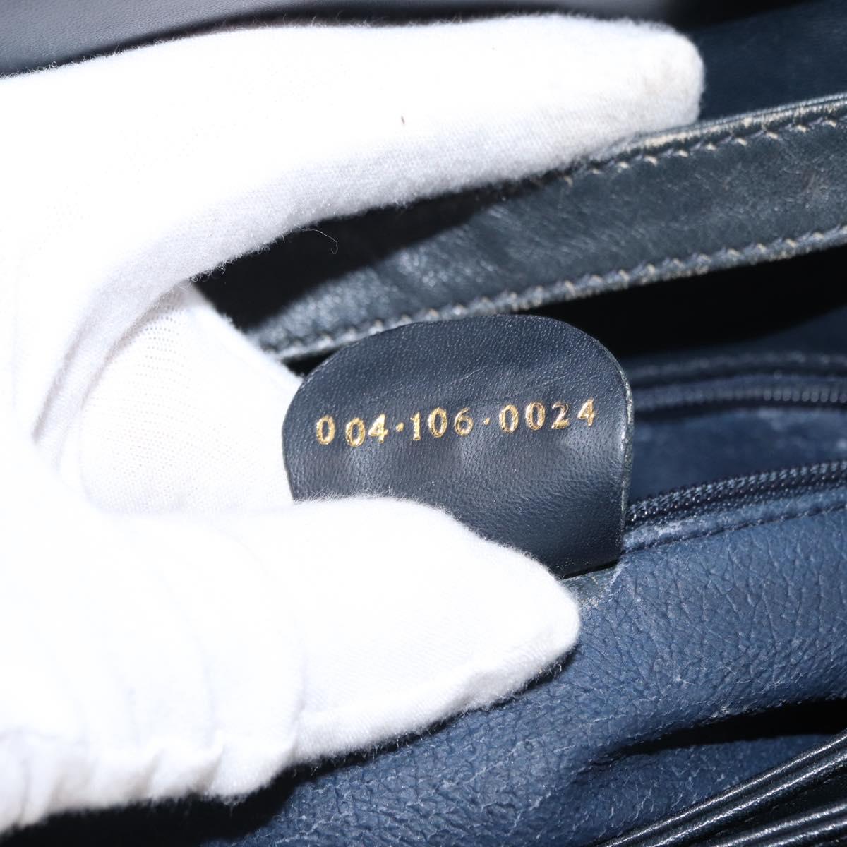 GUCCI GG Supreme Shoulder Bag PVC Navy Gold 004 106 0024 Auth 152571