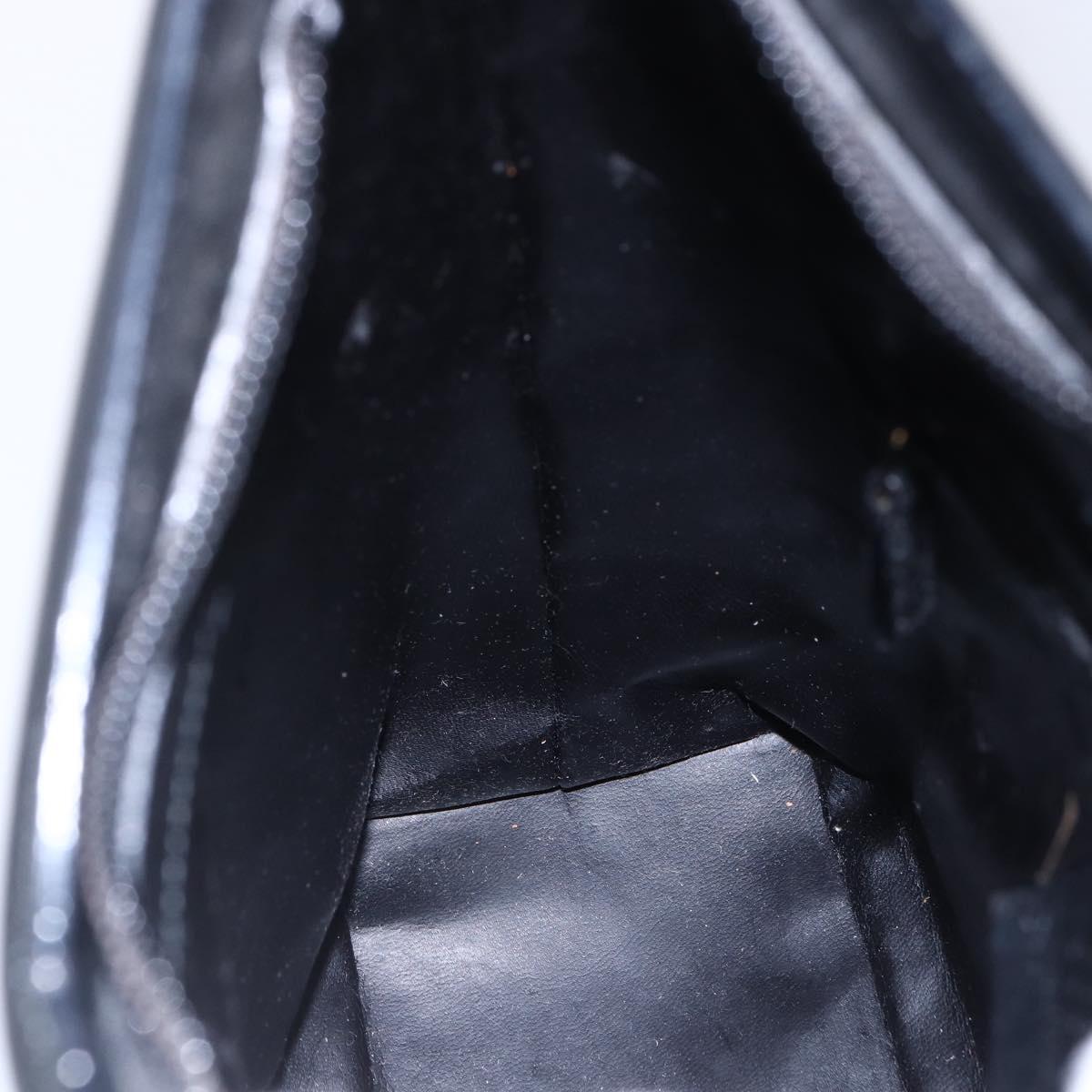 GUCCI GG Canvas Bamboo Shoulder Bag Leather Black Gold 001 3007 Auth 152575