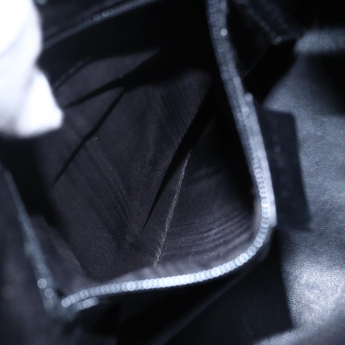 GUCCI GG Canvas Bamboo Shoulder Bag Leather Black Gold 001 3007 Auth 152575