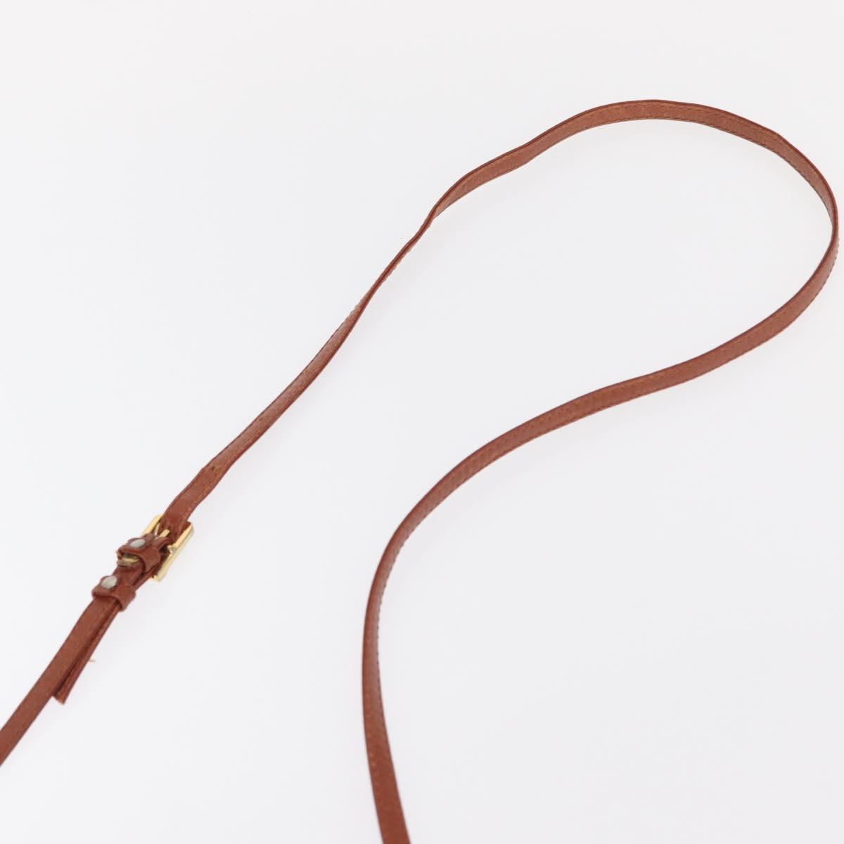 MCM Logogram Vicetos Shoulder Bag PVC Leather Brown Gold Auth 152584