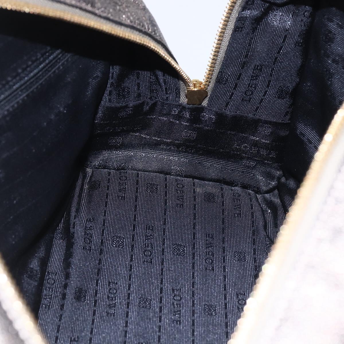 LOEWE Anagram Americana 28 Hand Bag Leather Gold Auth 152592