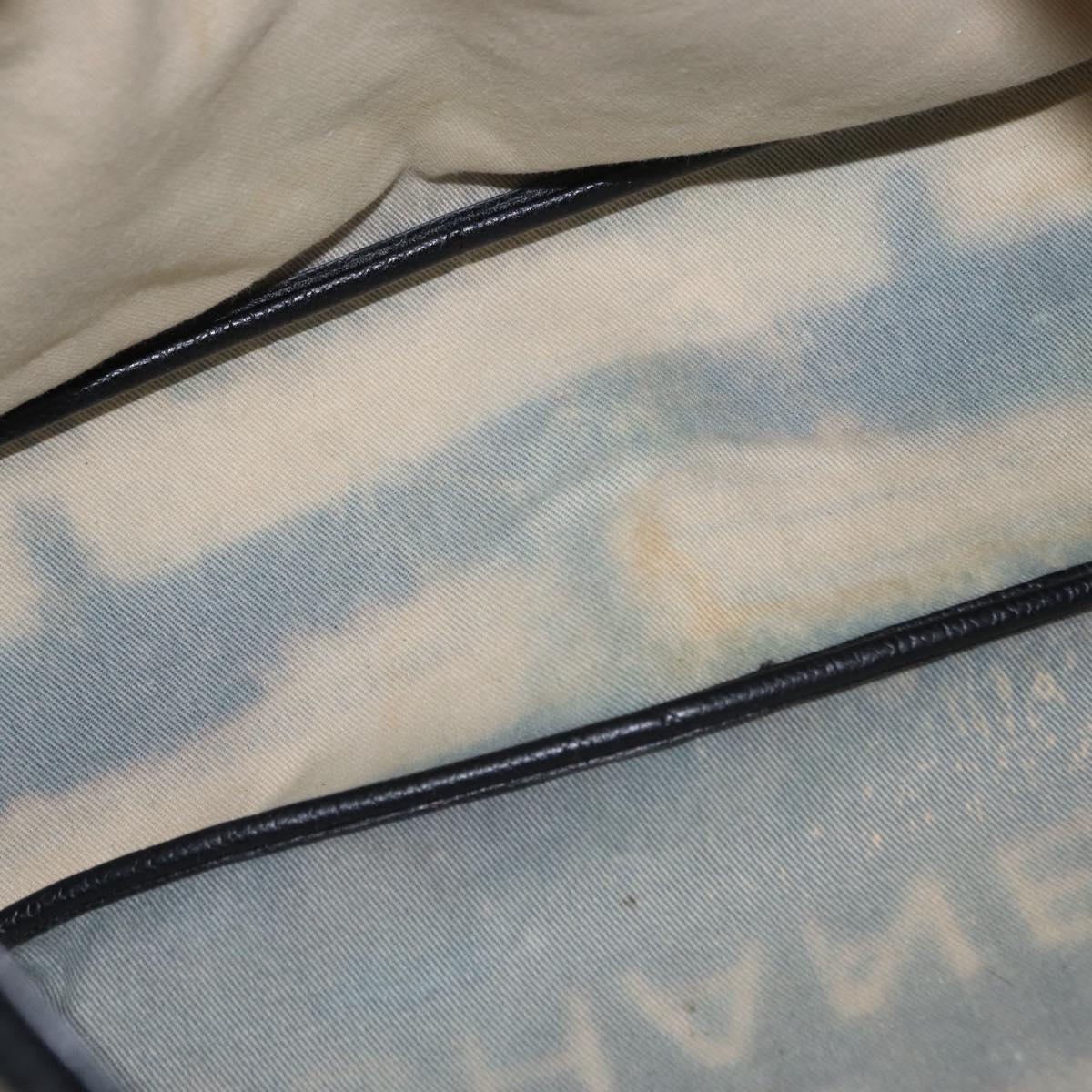 CHANEL Central Station Tote Bag PVC Canvas Black Silver CC Auth 152594