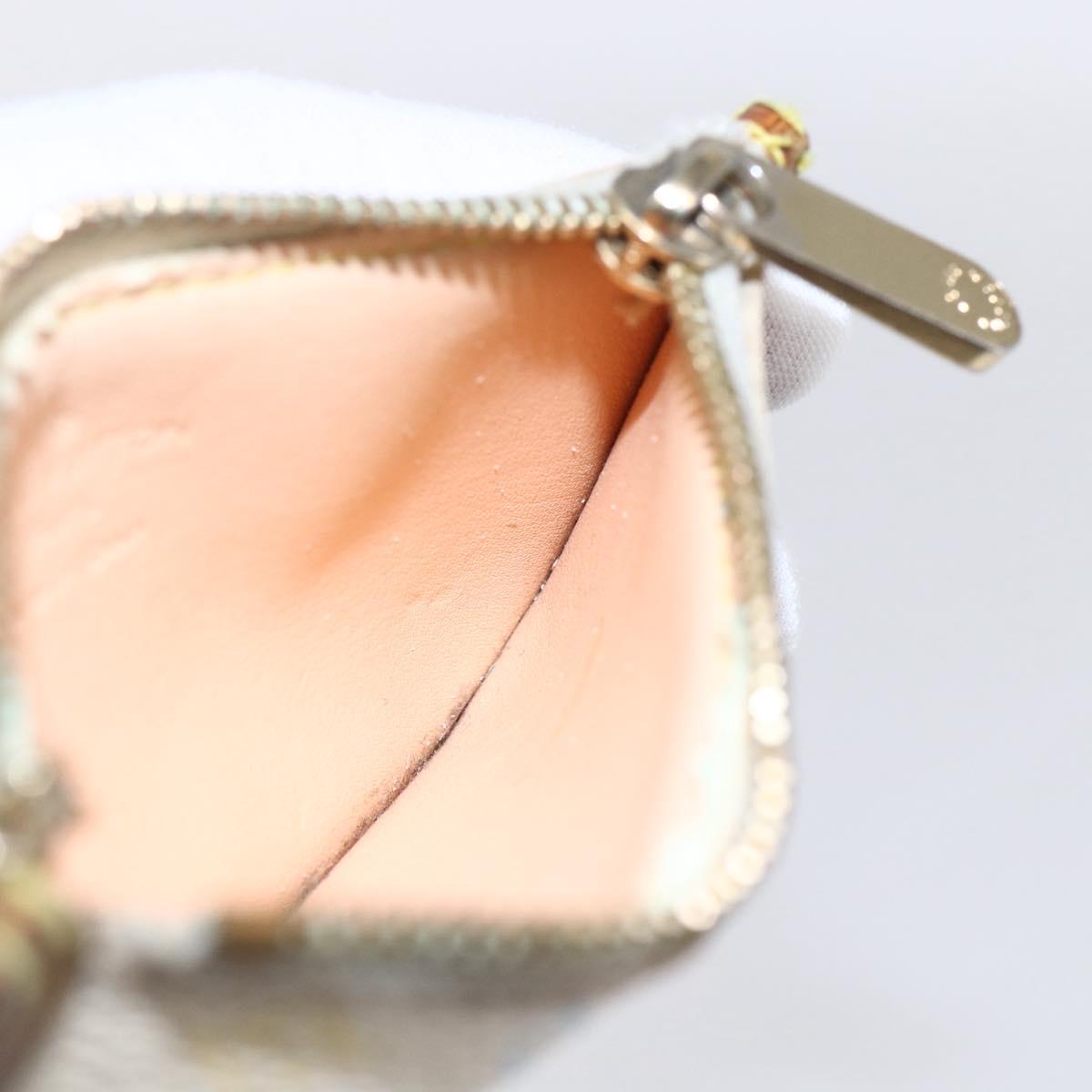 LOUIS VUITTON Monogram Multicolor Pochette Cles Purse White M92655 Auth 152602