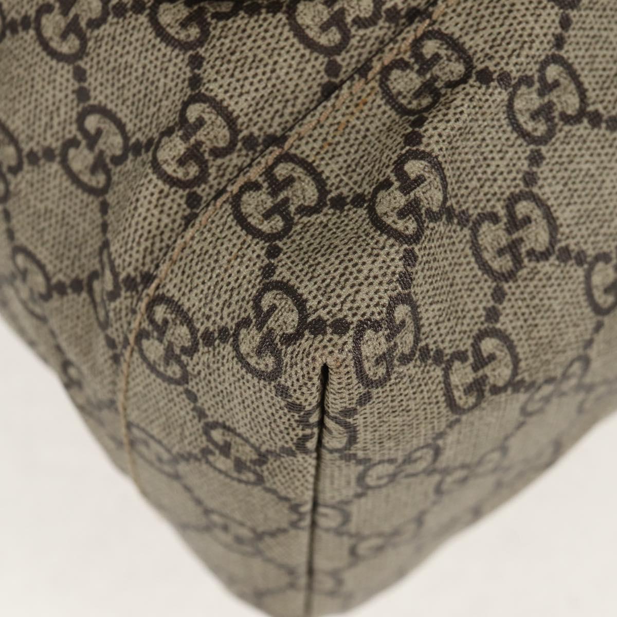 GUCCI GG Blooms Backpack PVC Beige Silver 405019 Auth 152607A