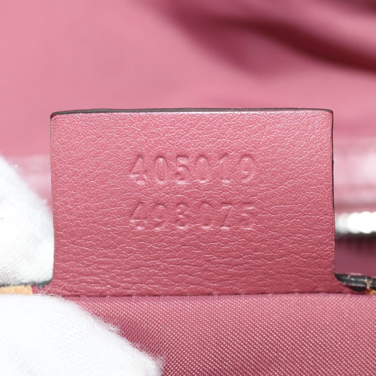 GUCCI GG Blooms Backpack PVC Beige Silver 405019 Auth 152607A