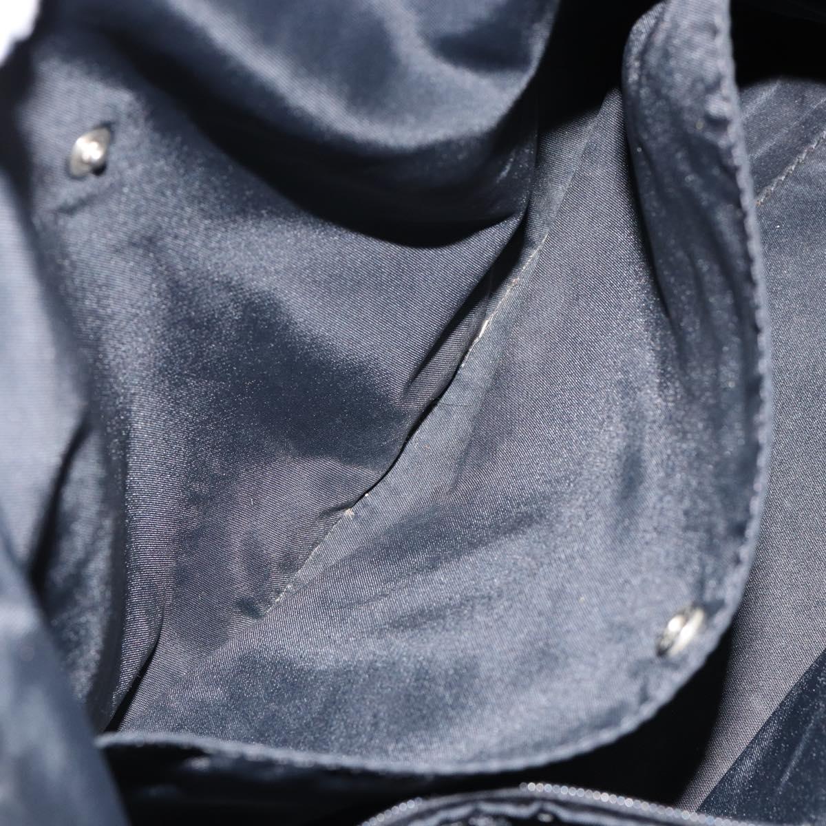 Christian Dior Trotter Canvas Mini Boston Bag Black Silver Auth 152631