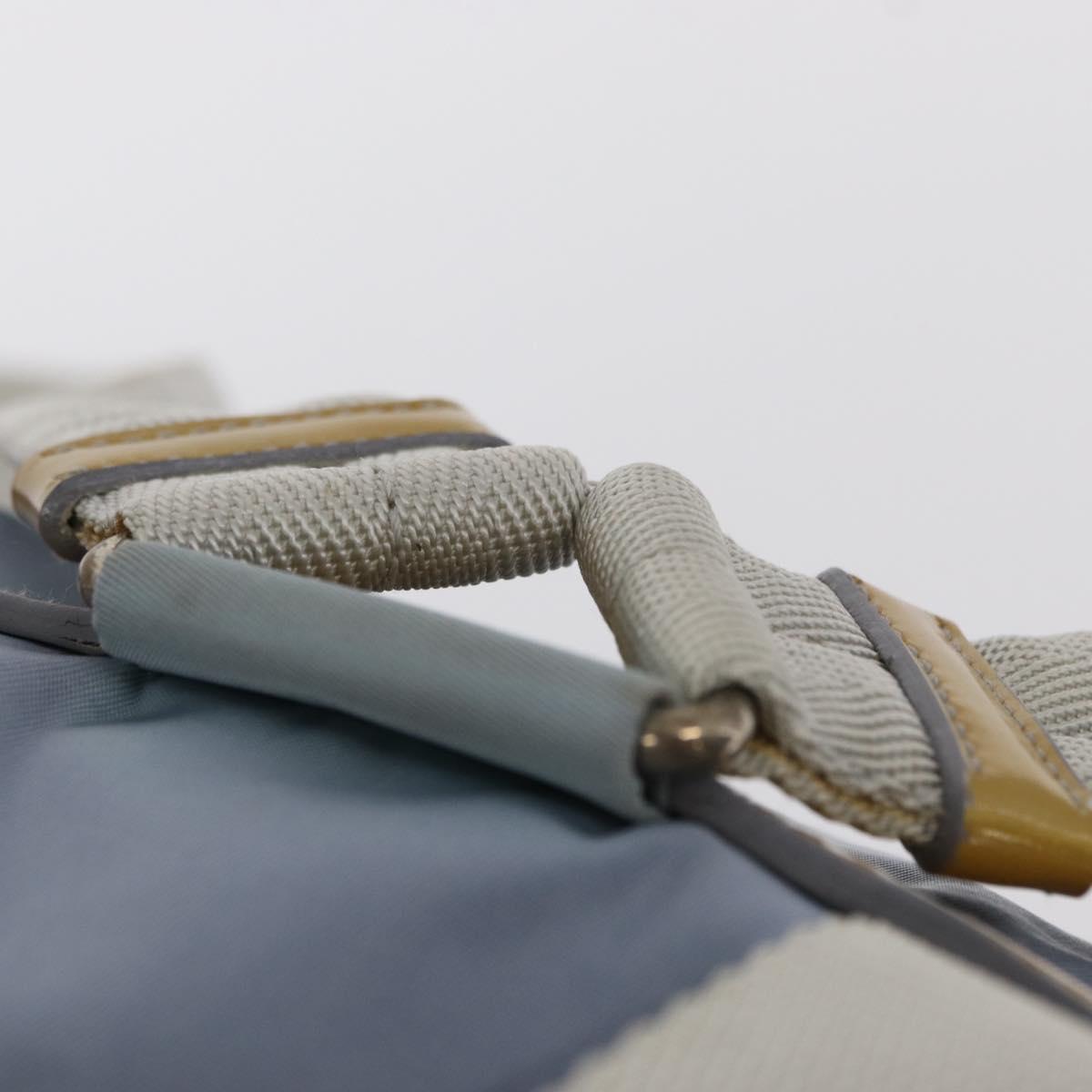 PRADA Backpack Nylon Light Blue Silver Auth 152634