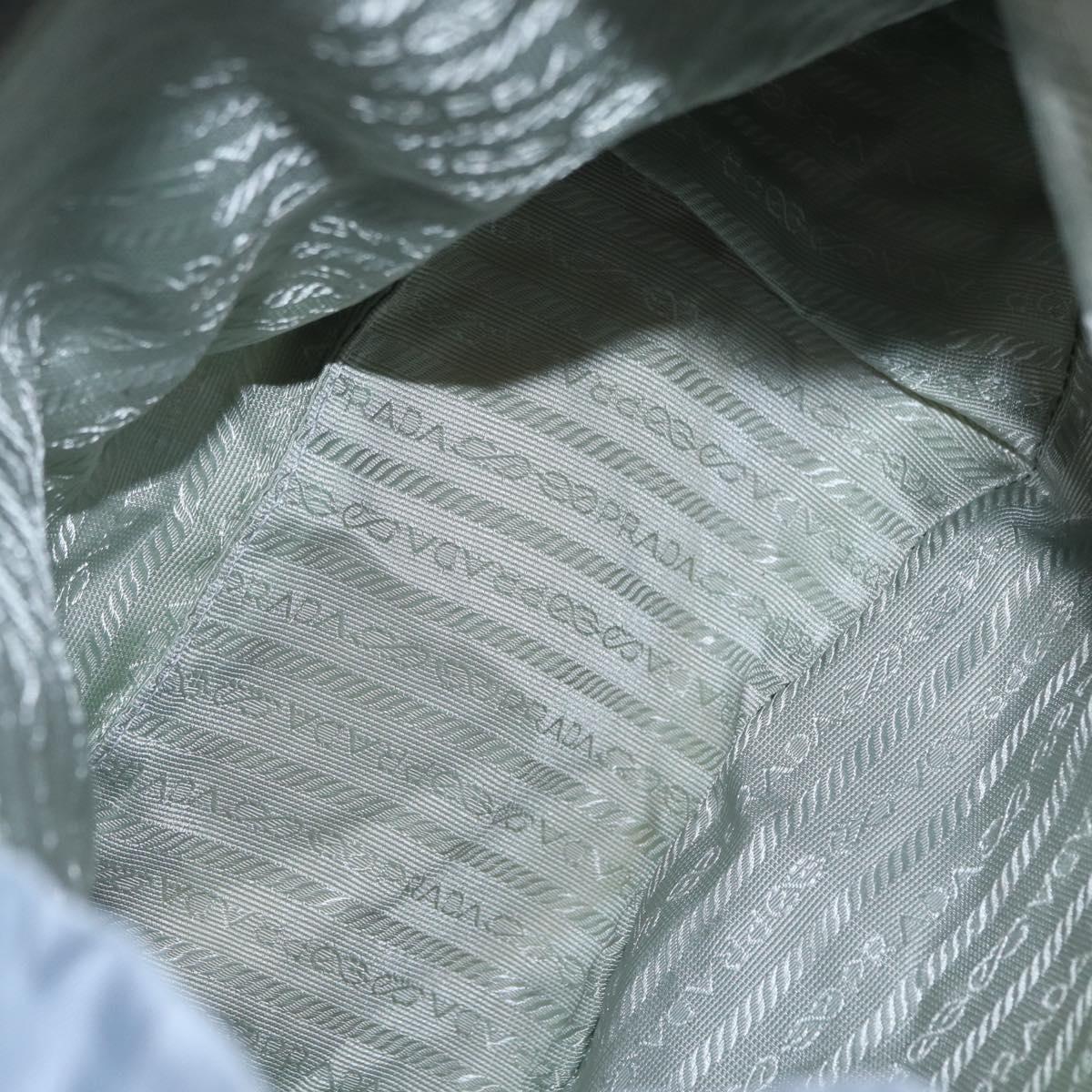 PRADA Backpack Nylon Light Blue Silver Auth 152634