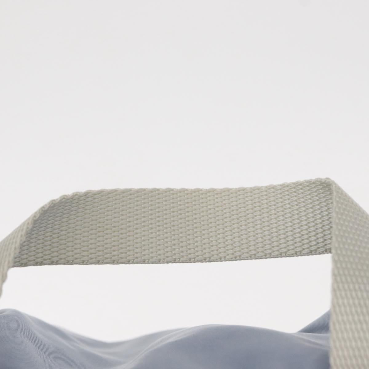 PRADA Backpack Nylon Light Blue Silver Auth 152634