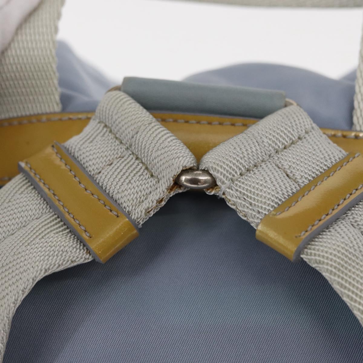 PRADA Backpack Nylon Light Blue Silver Auth 152634