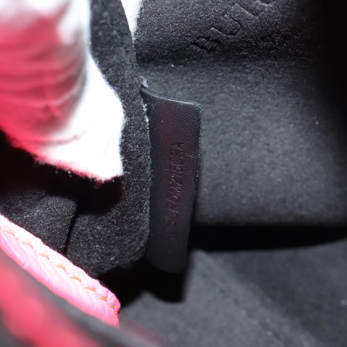 BURBERRY Shoulder Bag Leather Pink Gold Auth 152637A