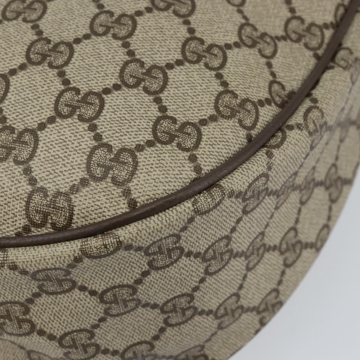 GUCCI GG Supreme Web Sherry Line Bag PVC Beige Gold Red 010 378 Auth 152639