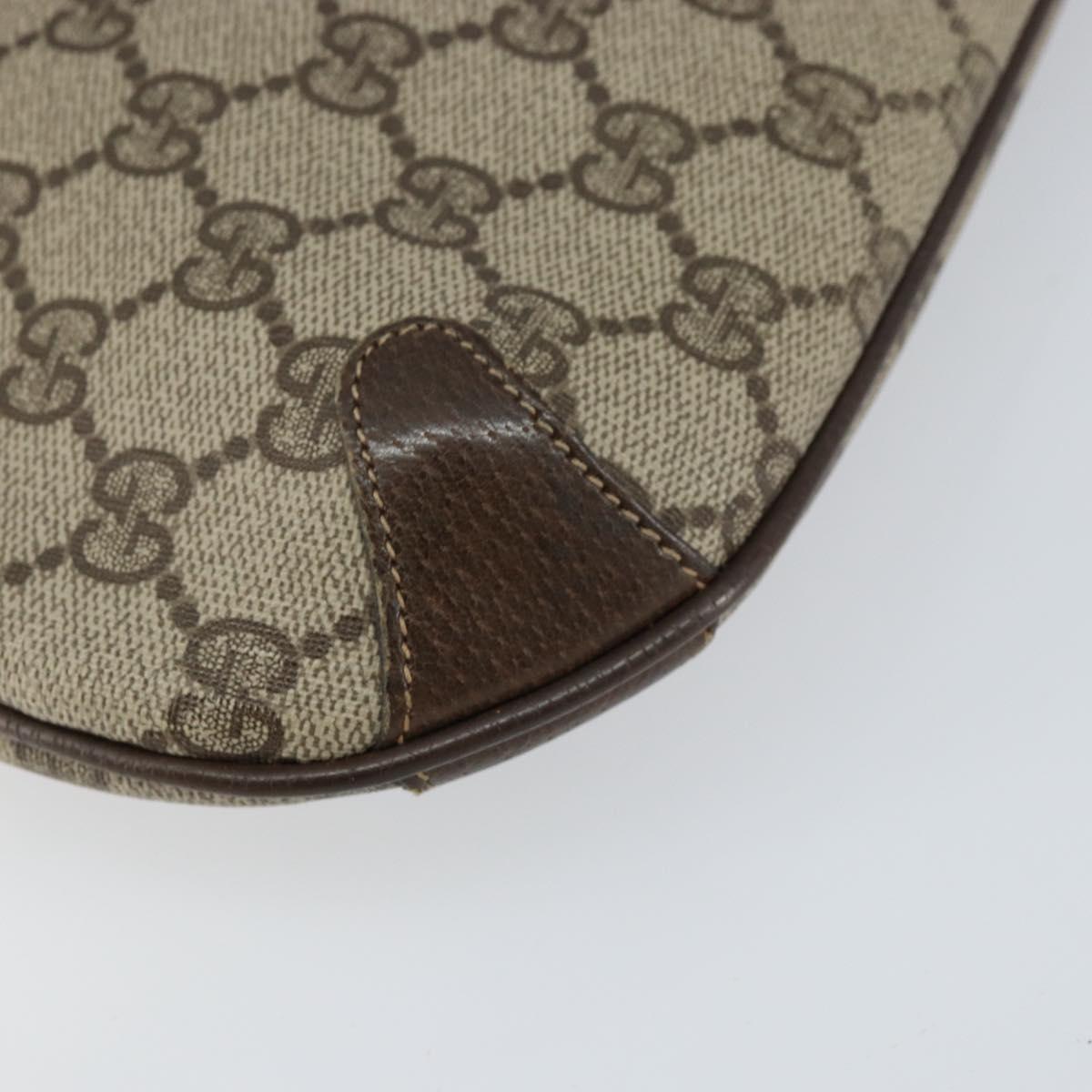 GUCCI GG Supreme Web Sherry Line Bag PVC Beige Gold Red 904 02 026 Auth 152644