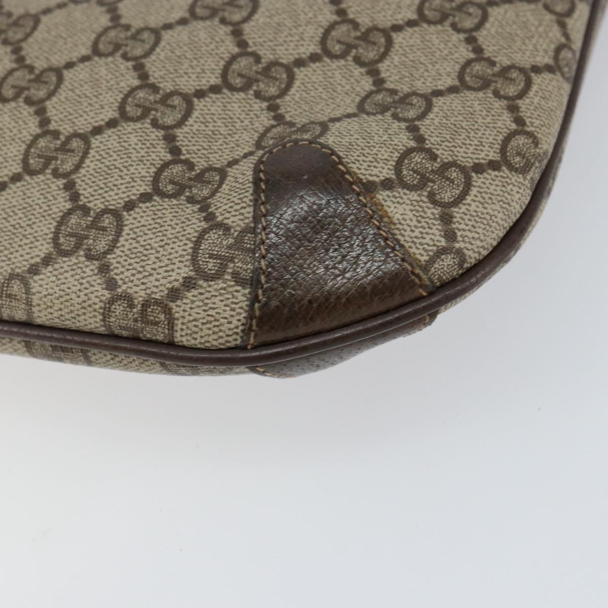 GUCCI GG Supreme Web Sherry Line Bag PVC Beige Gold Red 904 02 026 Auth 152644