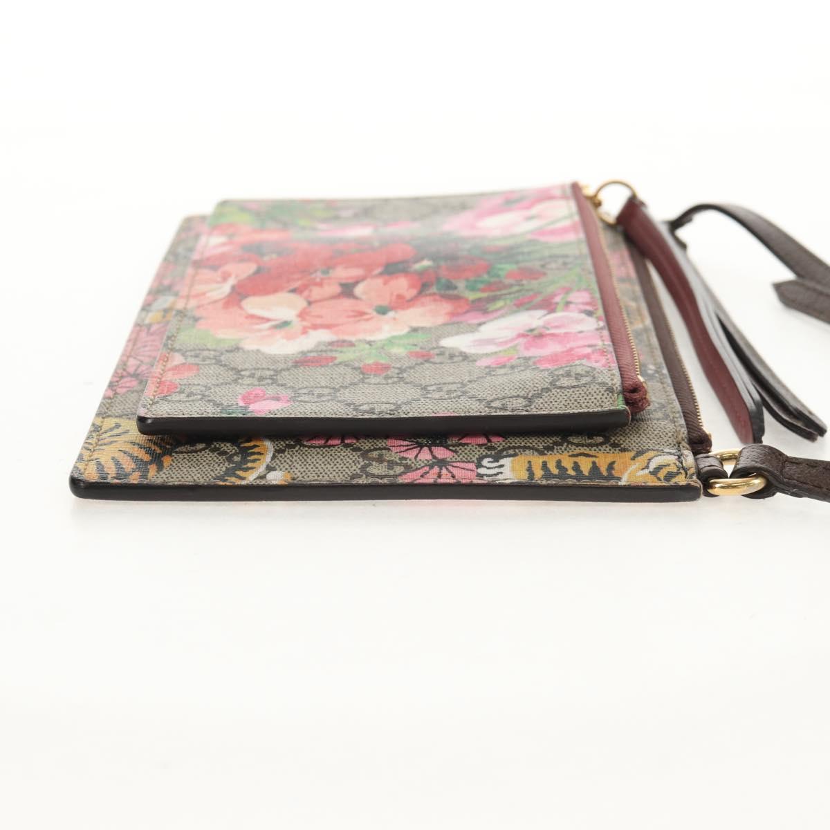 GUCCI GG Supreme Shoulder Bag PVC Beige Gold 454111 Auth 152649AM