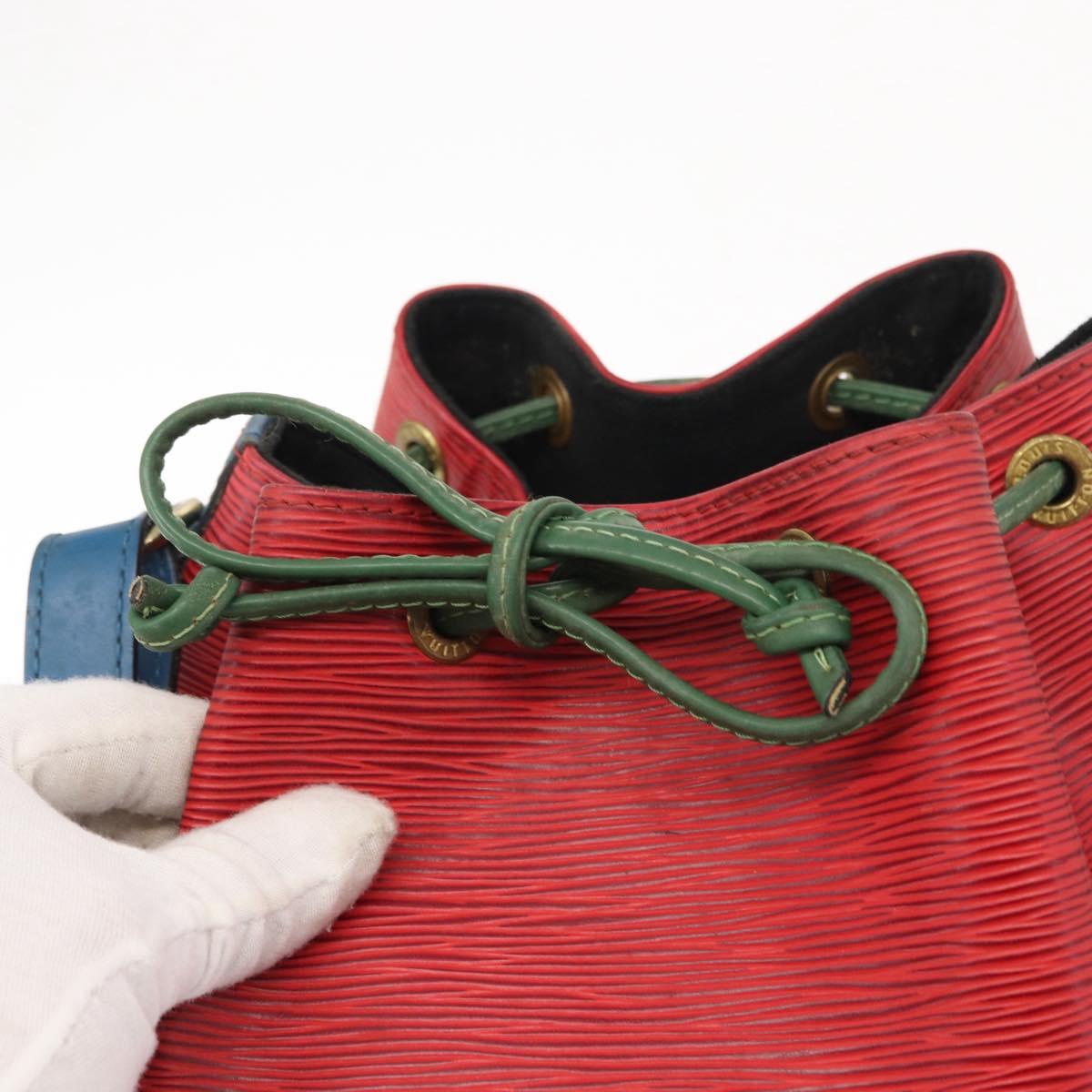 LOUIS VUITTON Epi Tricolor Noe Shoulder Bag Blue Red Green M44082 LV Auth 152652