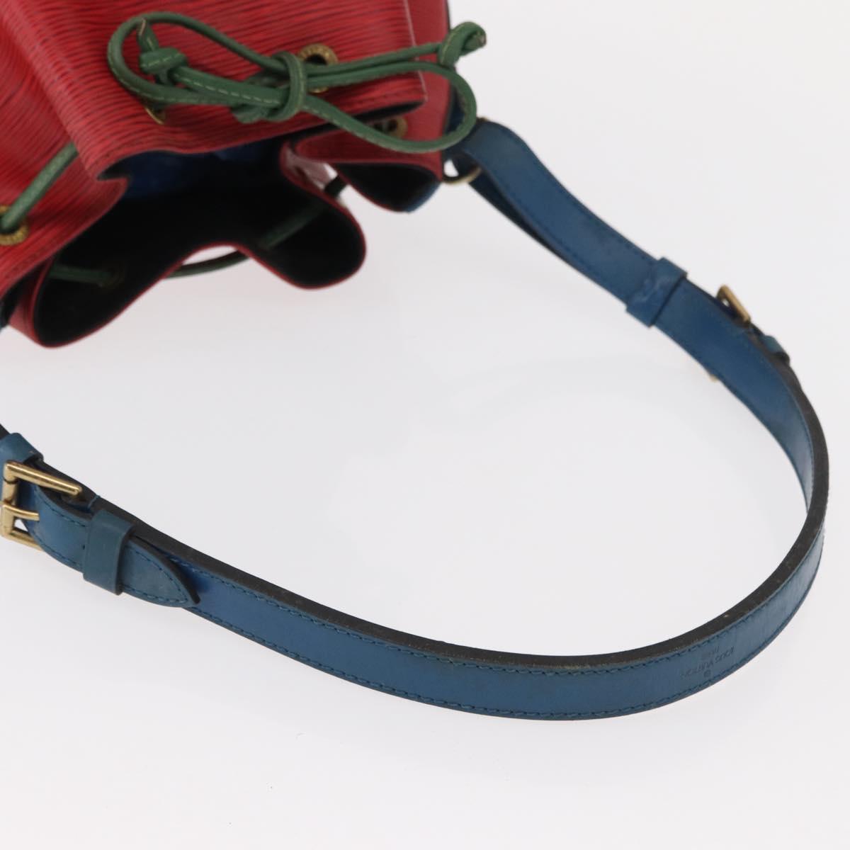 LOUIS VUITTON Epi Tricolor Noe Shoulder Bag Blue Red Green M44082 LV Auth 152652