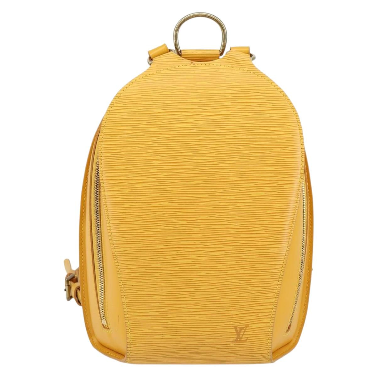 LOUIS VUITTON Epi Mabillon Backpack Yellow M52239 LV Auth 152653