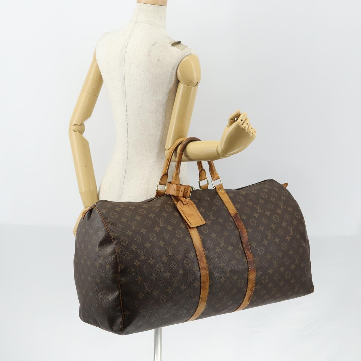 LOUIS VUITTON Monogram Keepall 60 Boston Bag M41422 LV Auth 152655