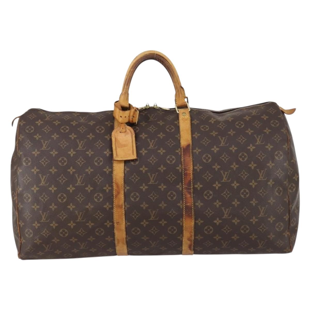 LOUIS VUITTON Monogram Keepall 60 Boston Bag M41422 LV Auth 152655