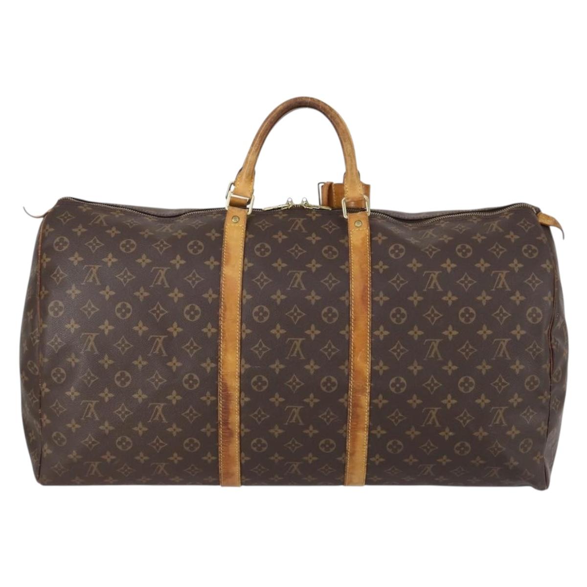 LOUIS VUITTON Monogram Keepall 60 Boston Bag M41422 LV Auth 152655