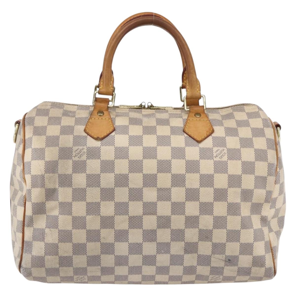 LOUIS VUITTON Damier Azur Speedy Bandouliere 30 Bag 2way N41052 LV Auth 152661