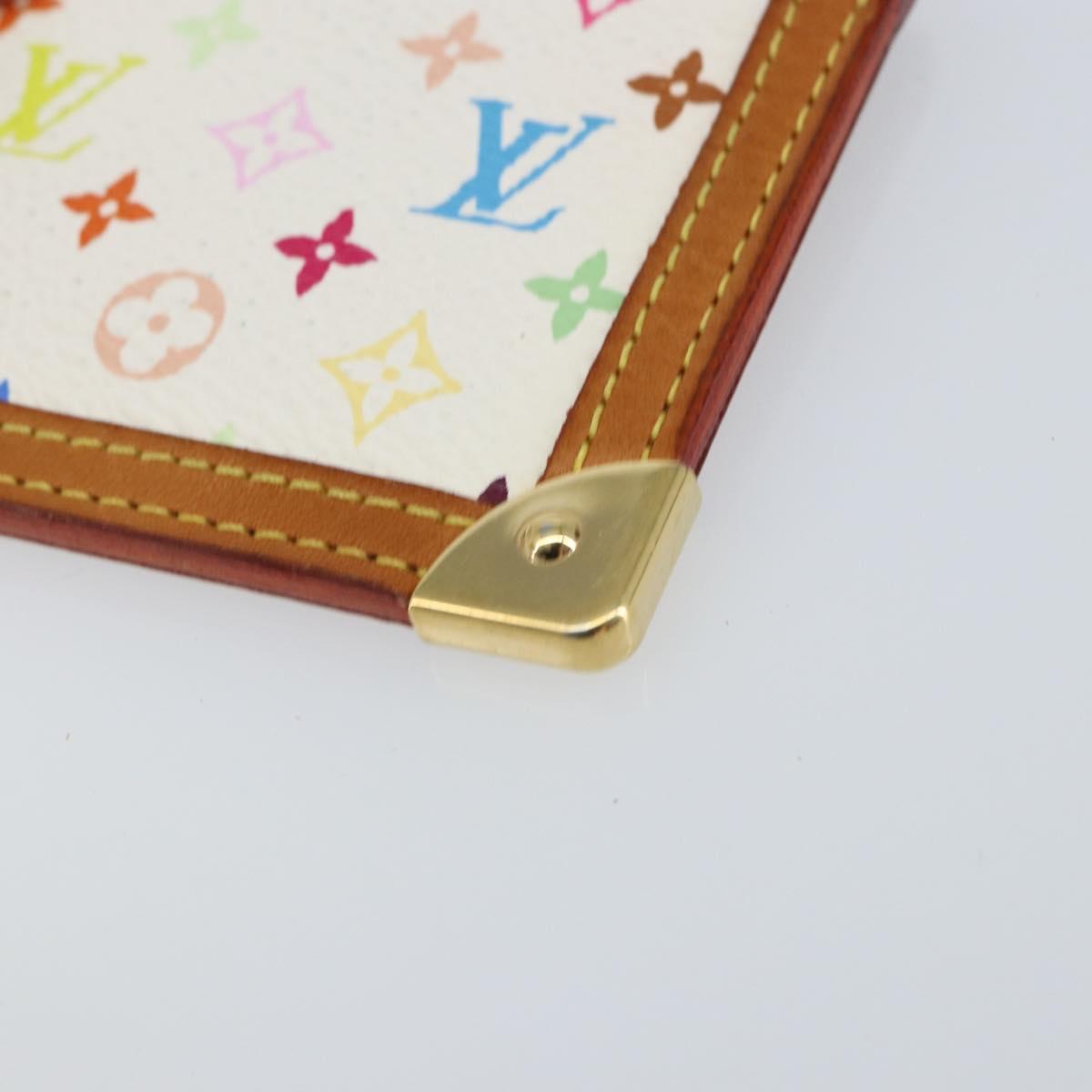 LOUIS VUITTON Monogram Multicolor Pochette Cles Purse White M92655 Auth 152662