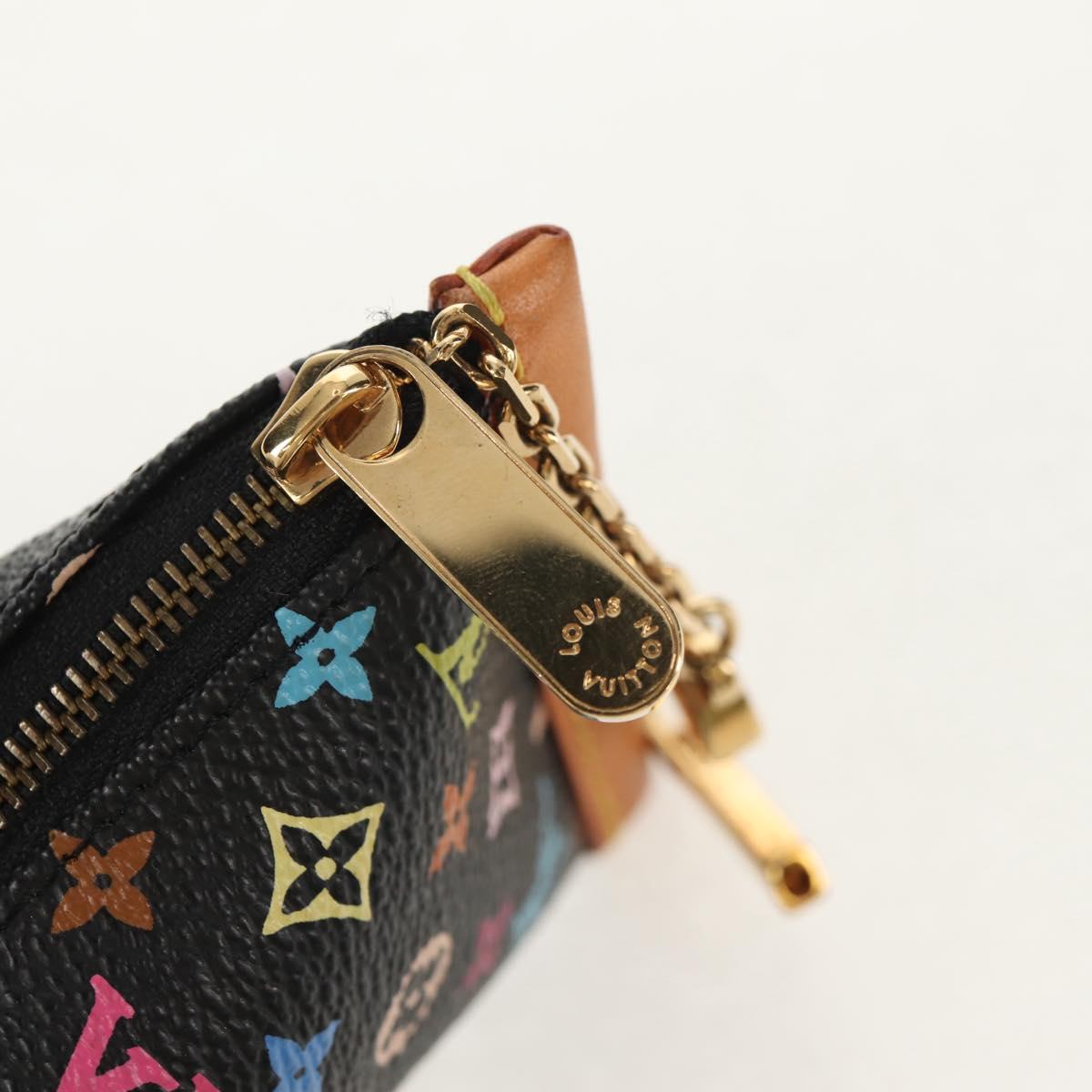 LOUIS VUITTON Monogram Multicolor Berlingo Coin Purse Black M58029 Auth 152663V