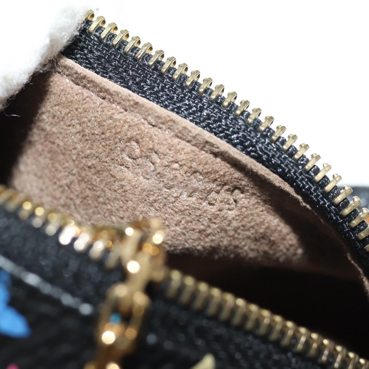 LOUIS VUITTON Monogram Multicolor Berlingo Coin Purse Black M58029 Auth 152663V