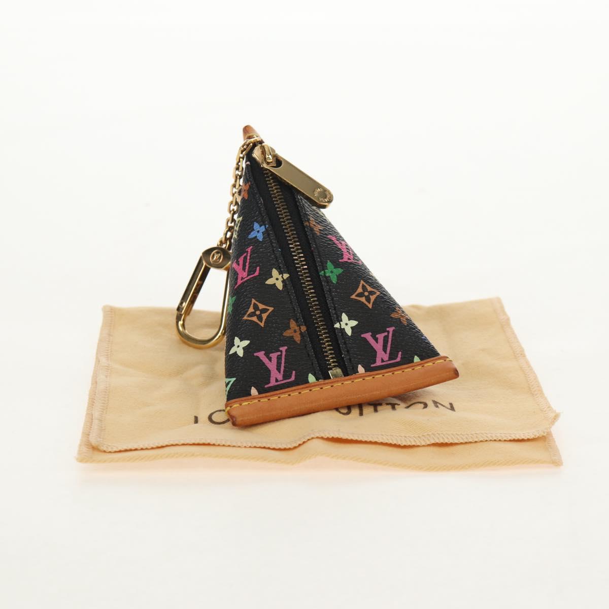 LOUIS VUITTON Monogram Multicolor Berlingo Coin Purse Black M58029 Auth 152663V