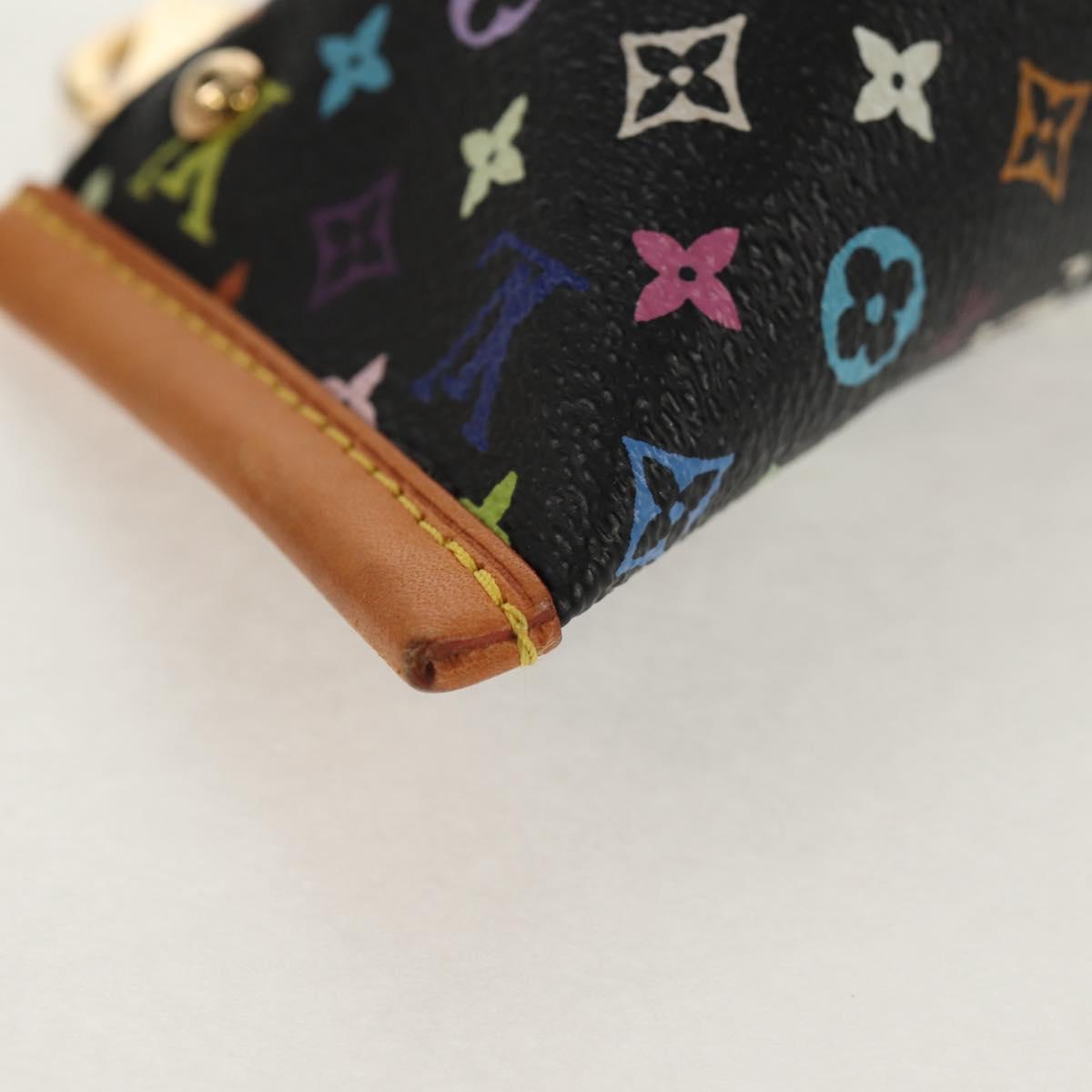 LOUIS VUITTON Monogram Multicolor Berlingo Coin Purse Black M58029 Auth 152663V