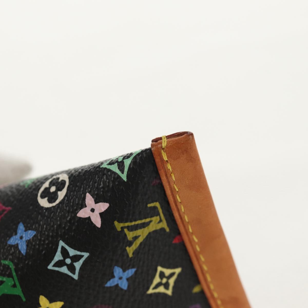 LOUIS VUITTON Monogram Multicolor Berlingo Coin Purse Black M58029 Auth 152663V