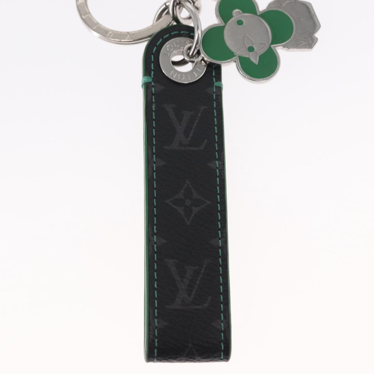 LOUIS VUITTON Monogram Eclipse Dragon Vivienne Key Holder Green LV Auth 152664