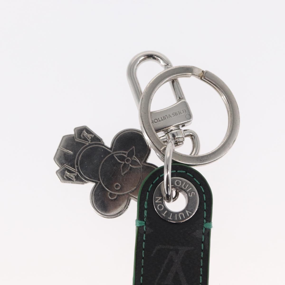 LOUIS VUITTON Monogram Eclipse Dragon Vivienne Key Holder Green LV Auth 152664