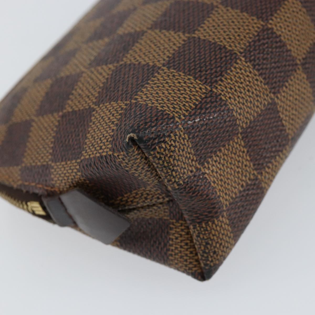 LOUIS VUITTON Damier Ebene Pochette Cosmetic PM Pouch N47516 LV Auth 152666