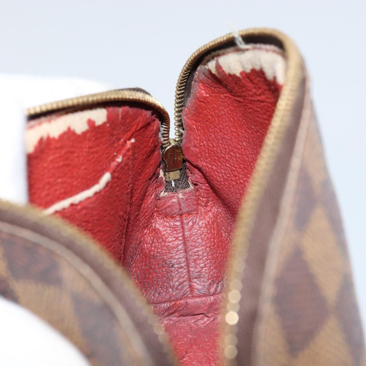 LOUIS VUITTON Damier Ebene Pochette Cosmetic PM Pouch N47516 LV Auth 152666