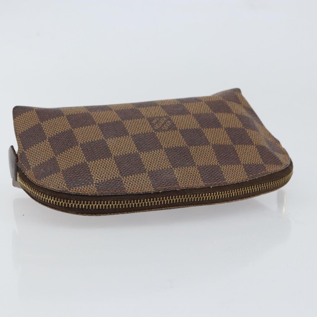 LOUIS VUITTON Damier Ebene Pochette Cosmetic PM Pouch N47516 LV Auth 152666
