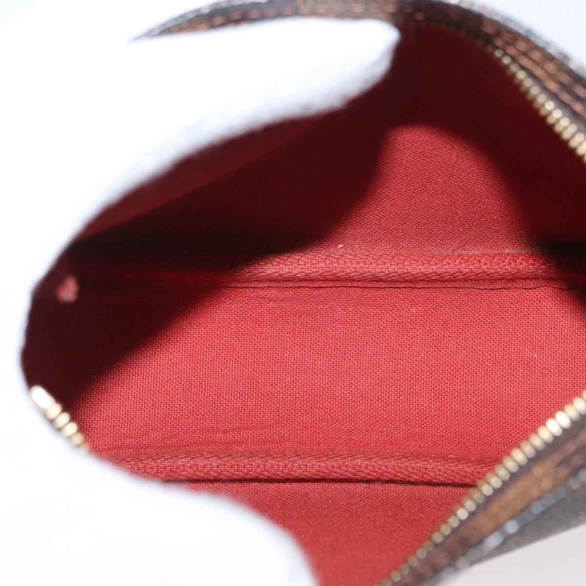 LOUIS VUITTON Damier Ebene Trousse Makeup Pouch N51982 LV Auth 152667