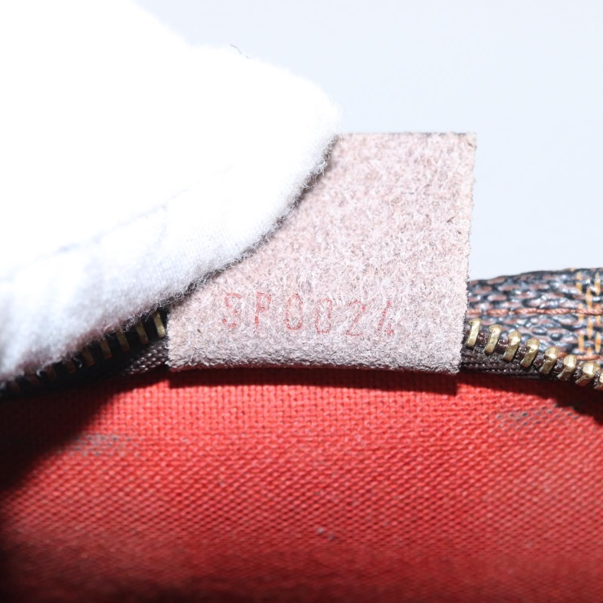 LOUIS VUITTON Damier Ebene Trousse Makeup Pouch N51982 LV Auth 152667