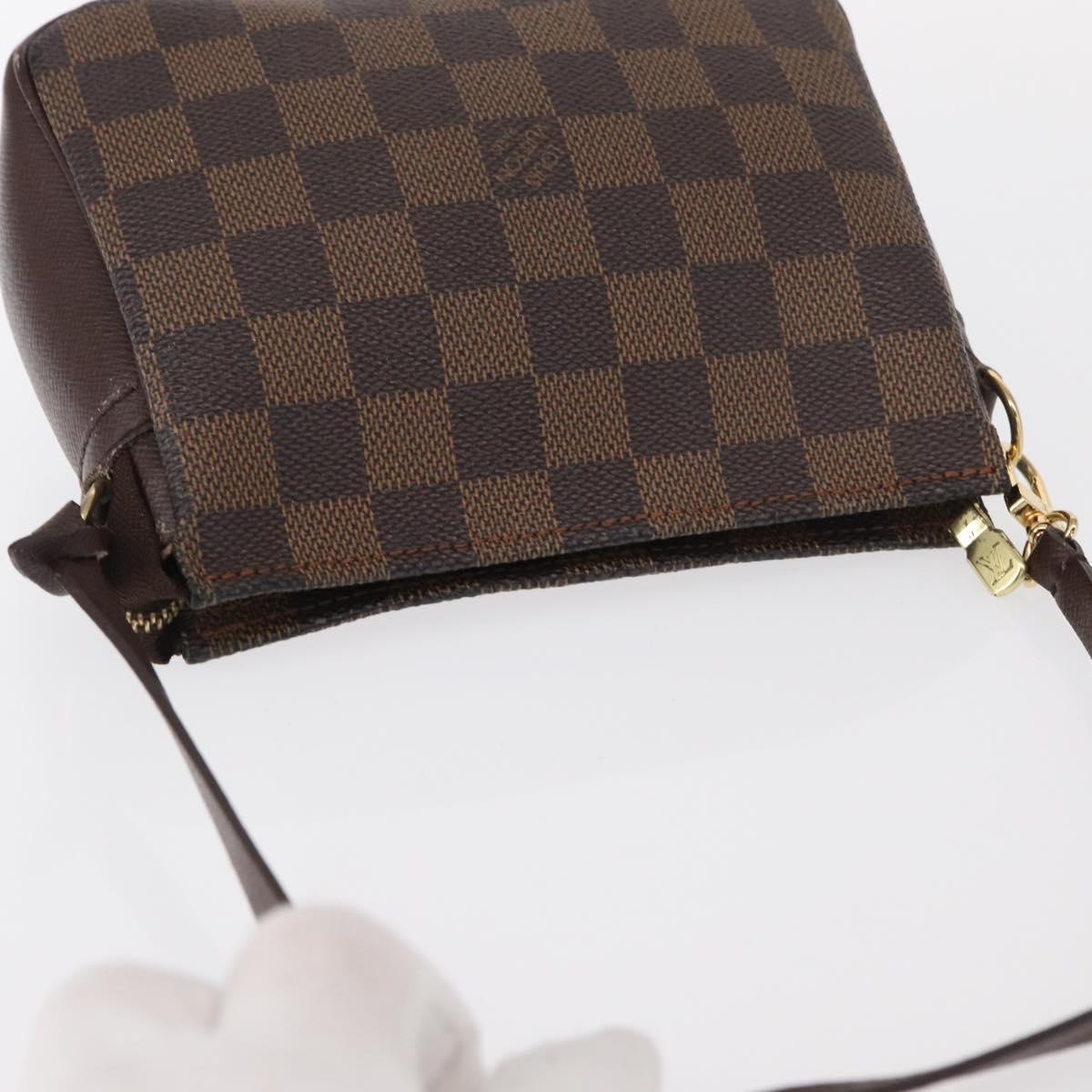 LOUIS VUITTON Damier Ebene Trousse Makeup Pouch N51982 LV Auth 152667