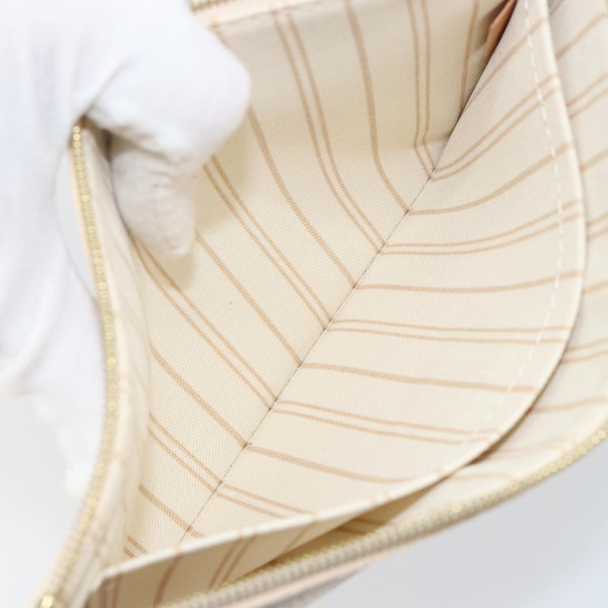 LOUIS VUITTON Damier Azur Neverfull MM Pouch LV Auth 152668