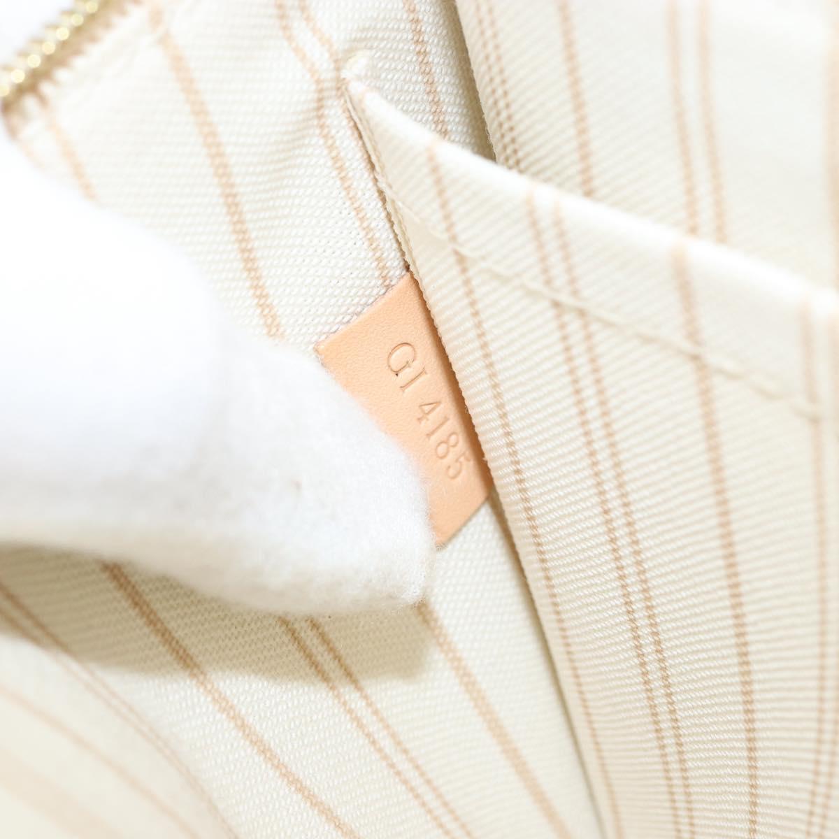 LOUIS VUITTON Damier Azur Neverfull MM Pouch LV Auth 152668