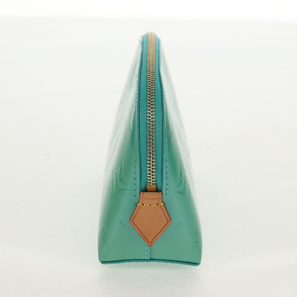 LOUIS VUITTON Vernis Pochette Cosmetic Pouch Blue Lagon M91747 LV Auth 152671V