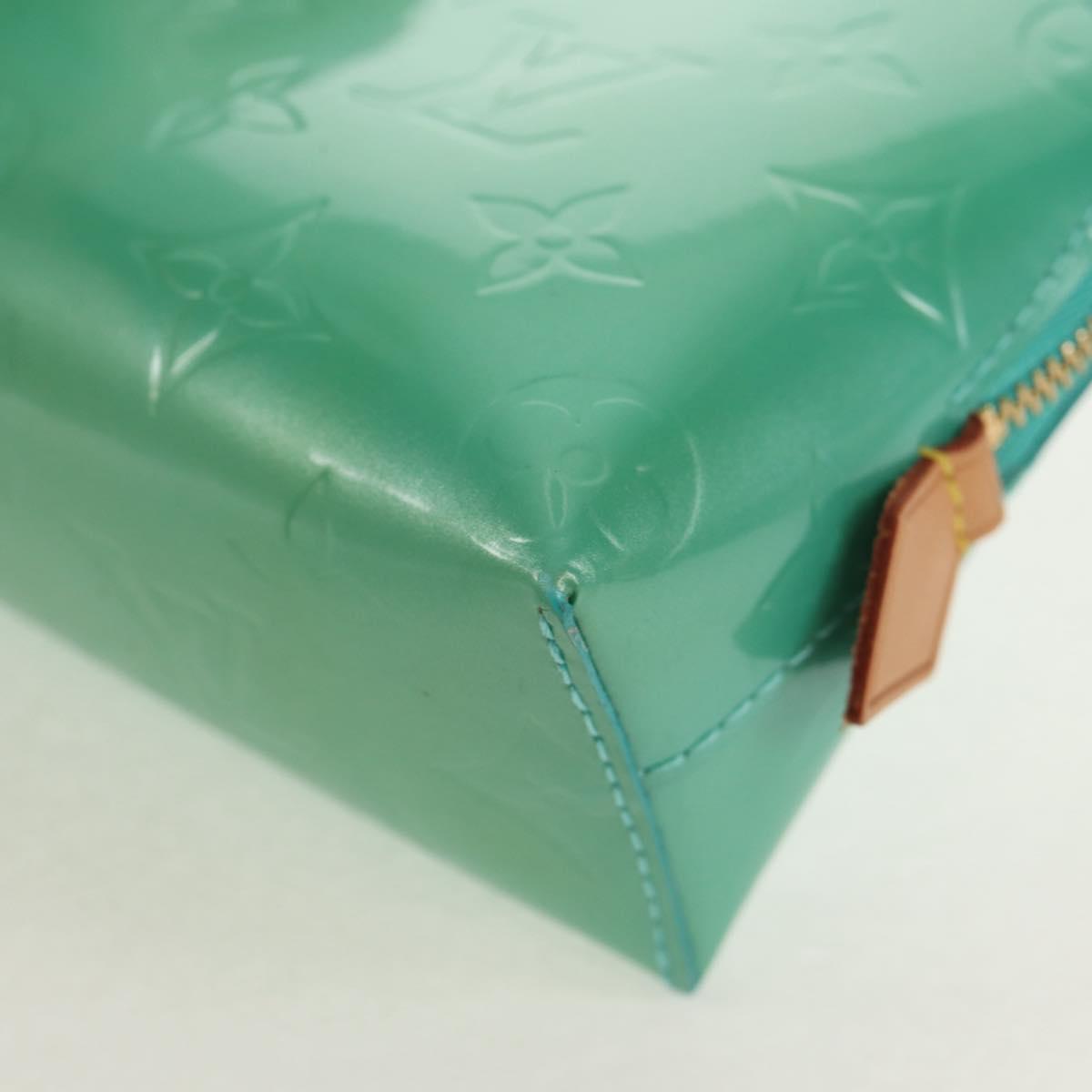 LOUIS VUITTON Vernis Pochette Cosmetic Pouch Blue Lagon M91747 LV Auth 152671V